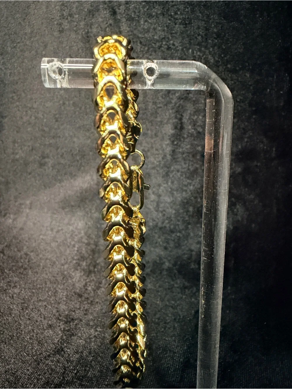 Franco 8in 6.5MM Italy 750 Stamped Gold filled bracelet. Must Have! Brand new